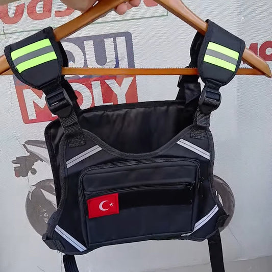 Reflektörlü Su Geçirmez Taktikal Göğüs Çantası (KAPIDA ÖDEME & ŞEFFAF KARGO ) Kemerden ayarlıdır!