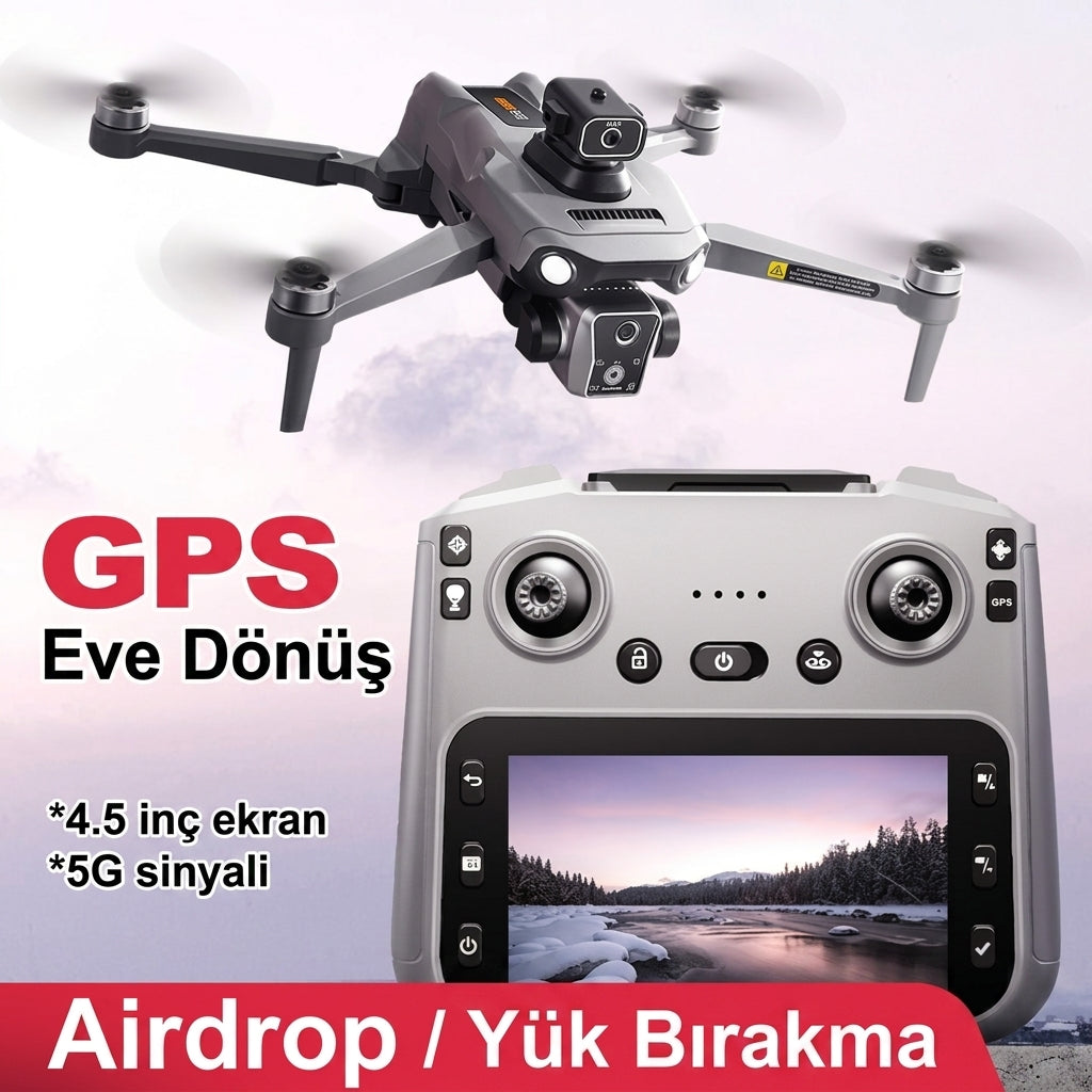 K19 Profesyonel 4K Full HD Çift Kameralı Drone Stokta! 5 KM Menzil[ŞEFFAF KARGO & KAPIDA ÖDEME]