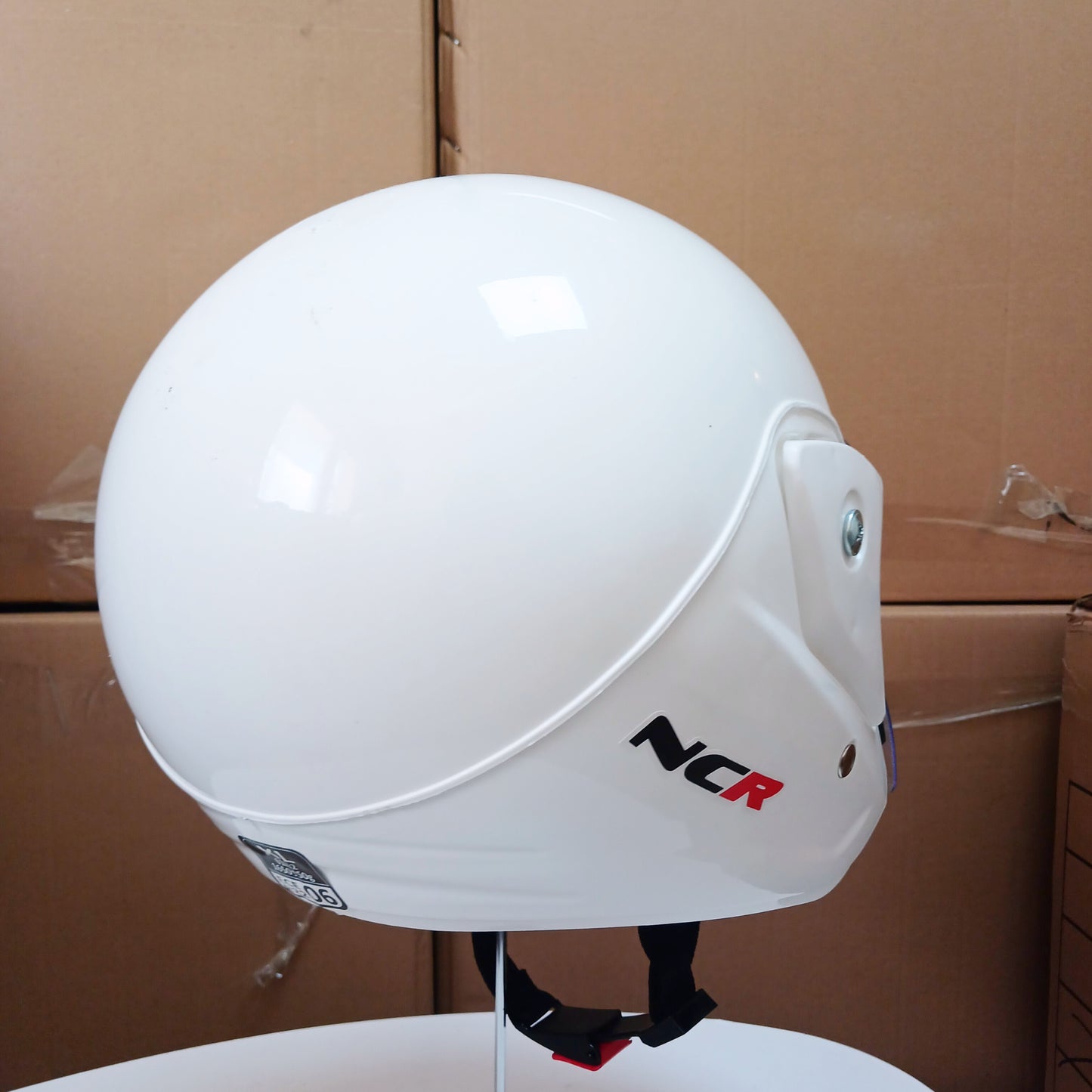 NCR Jet Beyaz Ece-dot Sertifikalı  Yarım Kask ! [ KAPIDA ÖDEME & ŞEFFAF KARGO ]