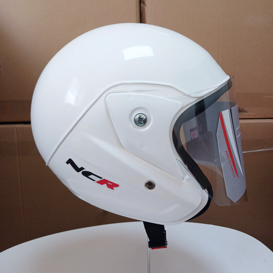 NCR Jet Beyaz Ece-dot Sertifikalı  Yarım Kask ! [ KAPIDA ÖDEME & ŞEFFAF KARGO ]
